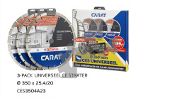 Zaagblad 350 x 25,4 Carat CE starter (doorsl.), 3 pack actie