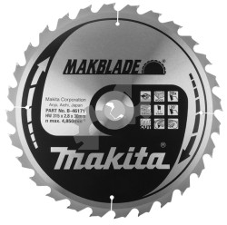 Makita cirkelzaagblad B-46171  315x30x2,8 hout, 24 tands