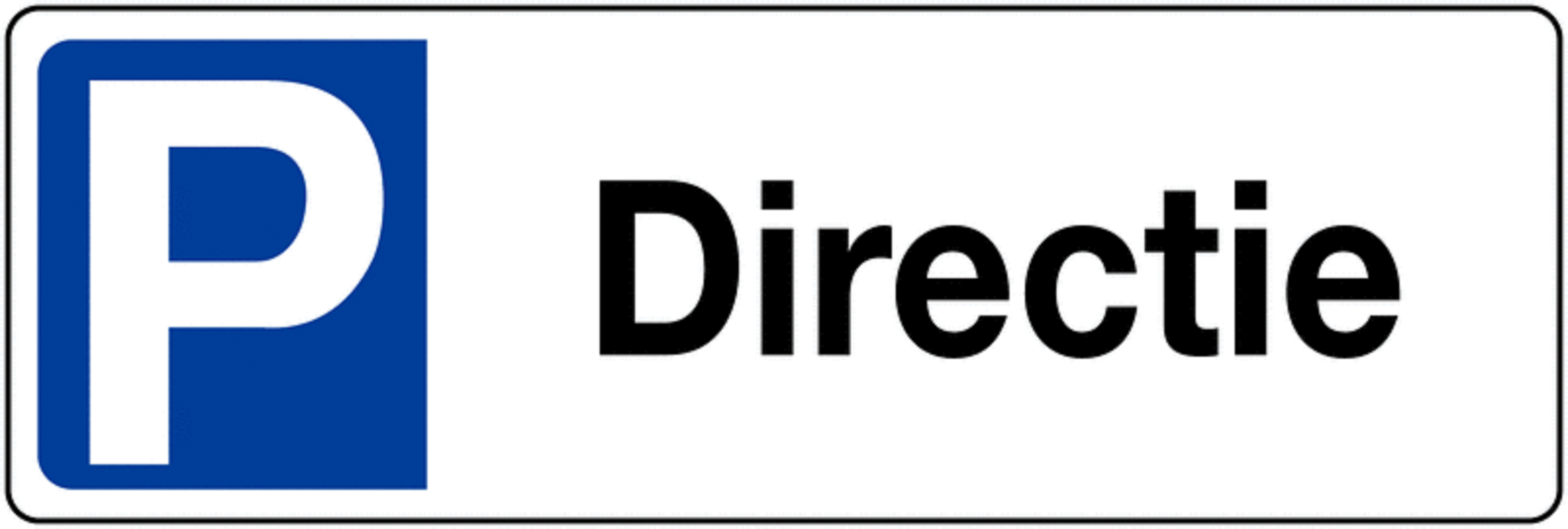 Geperst bordje - P Directie - 52x11cm