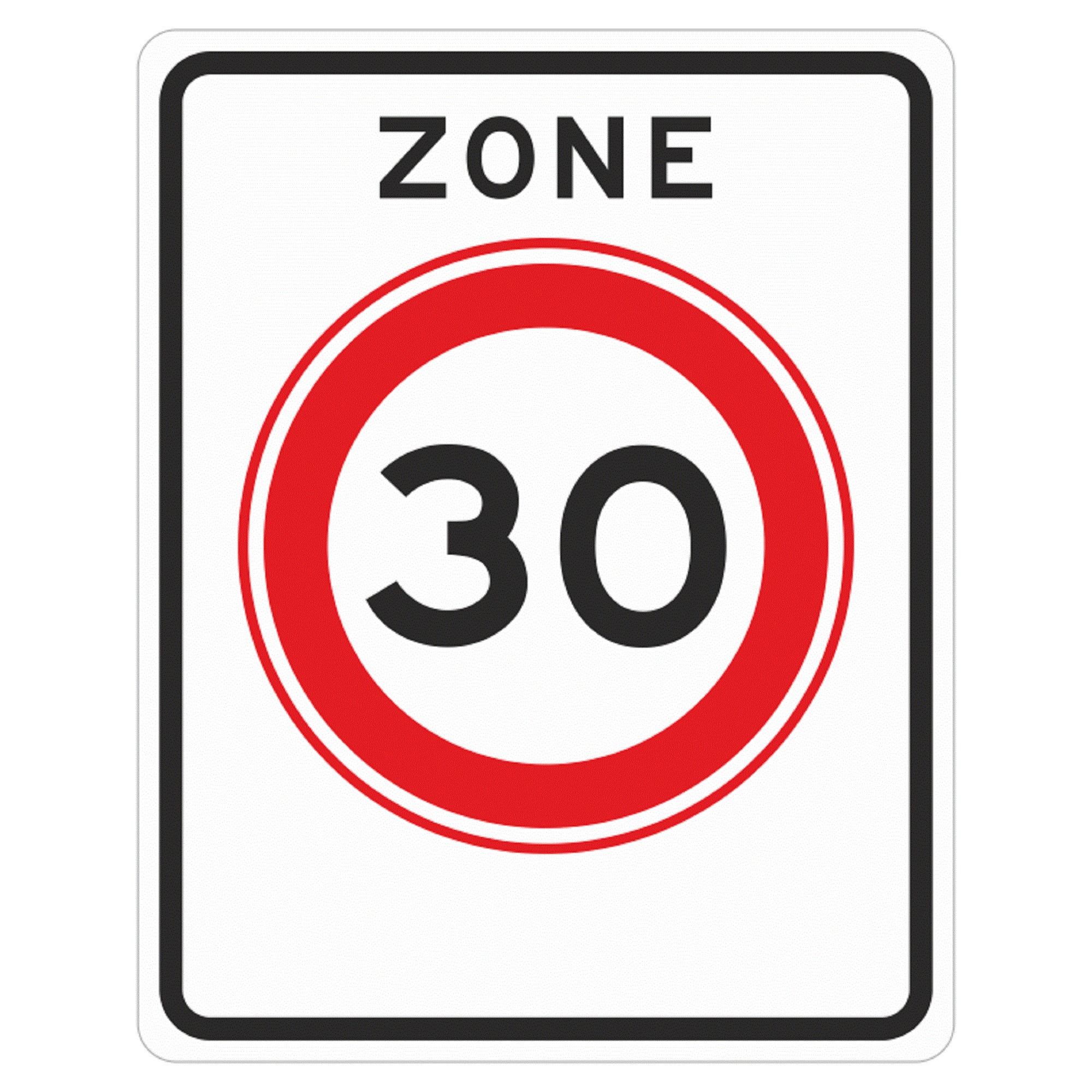 Zonebord A0130ZB Al/Hi/Do 53x67