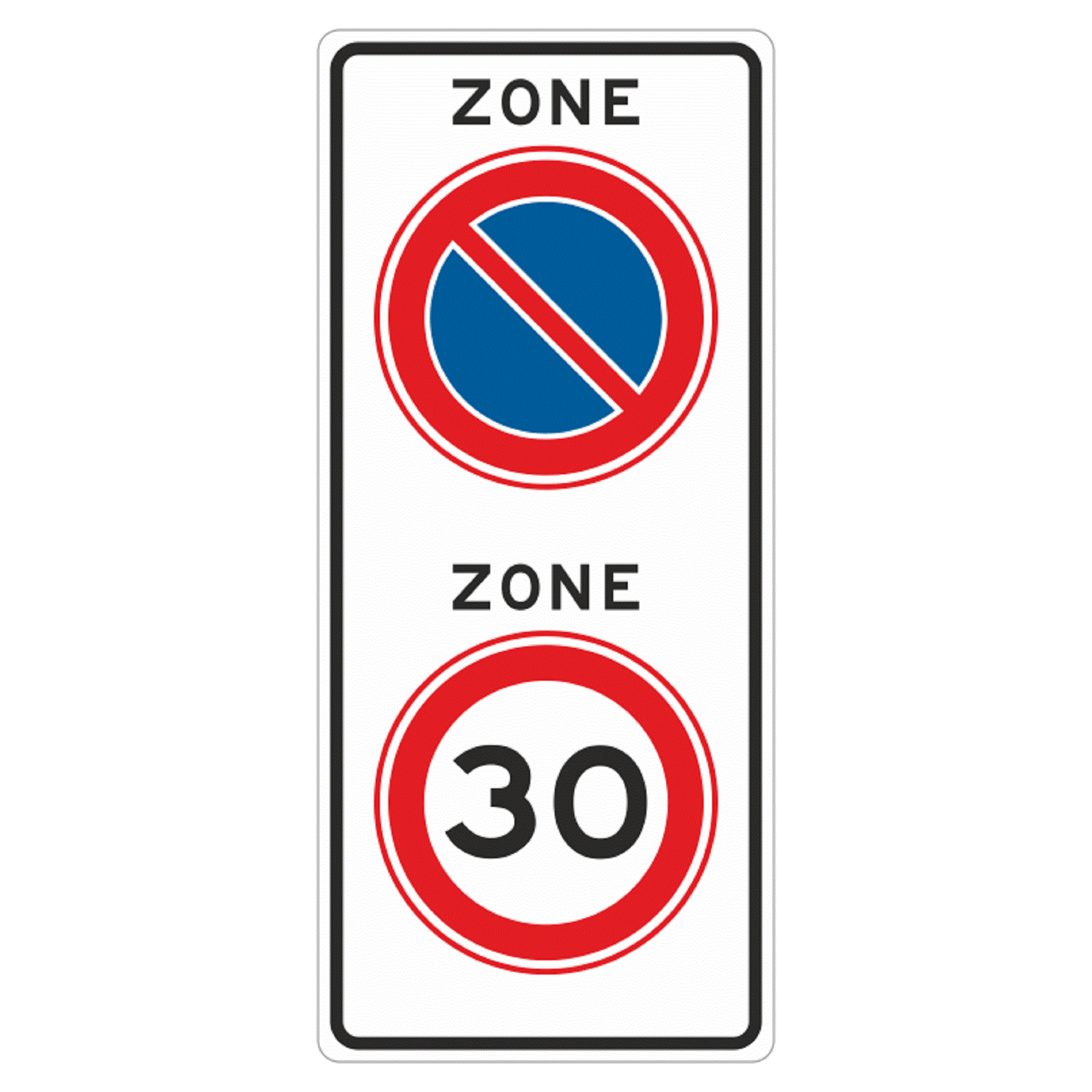 Zonebord A0130E01ZB Al/Do/Hi 53x120