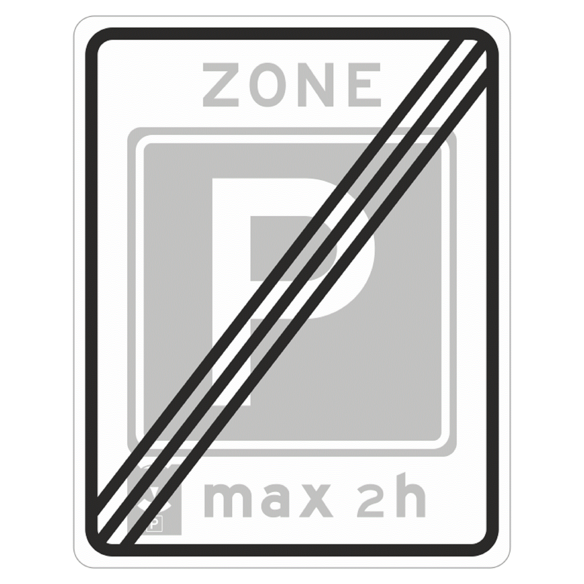 Zonebord E11ZE 53x67 cm Al/Do/Hi