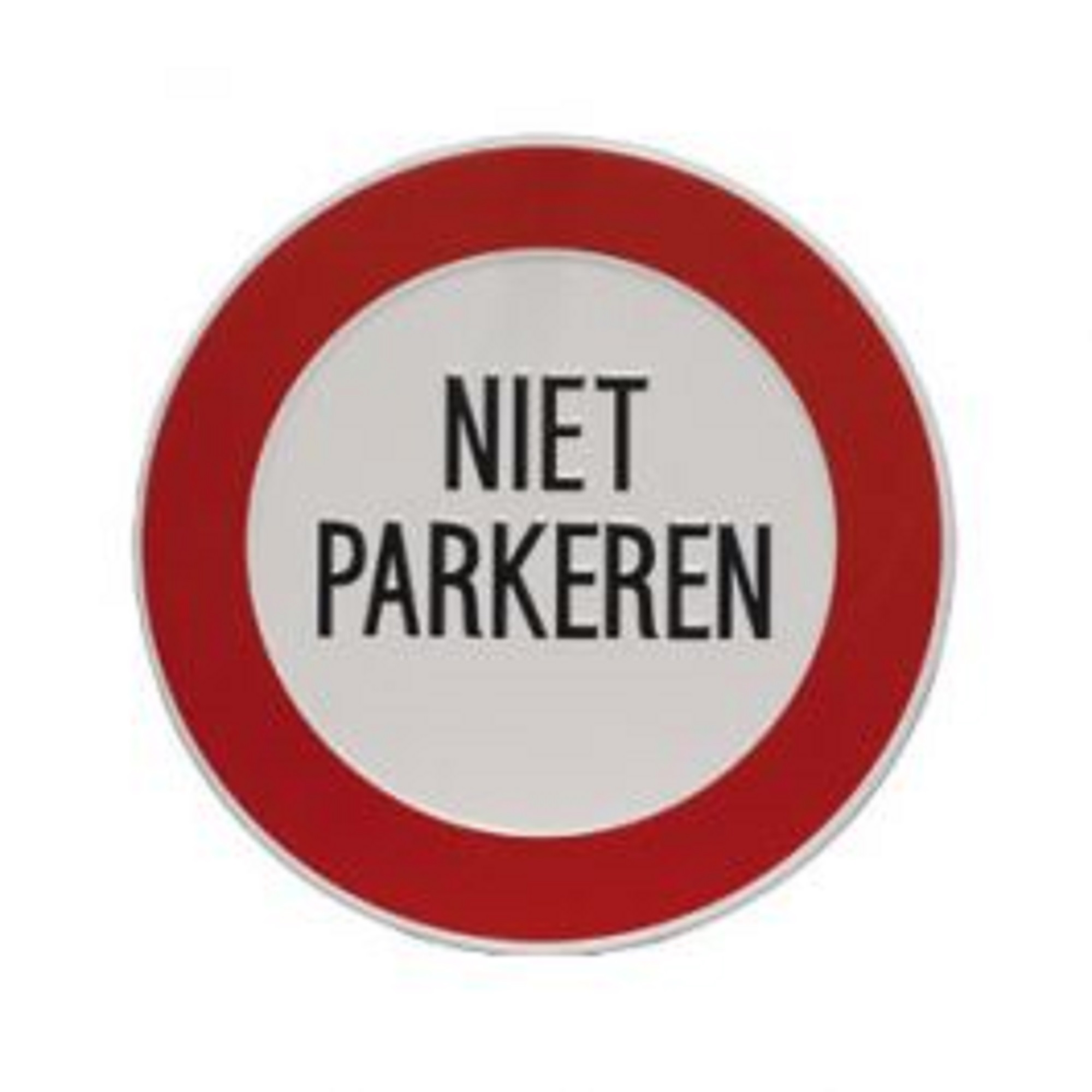 Geperst bordje - C01 niet parkeren - Ø18cm