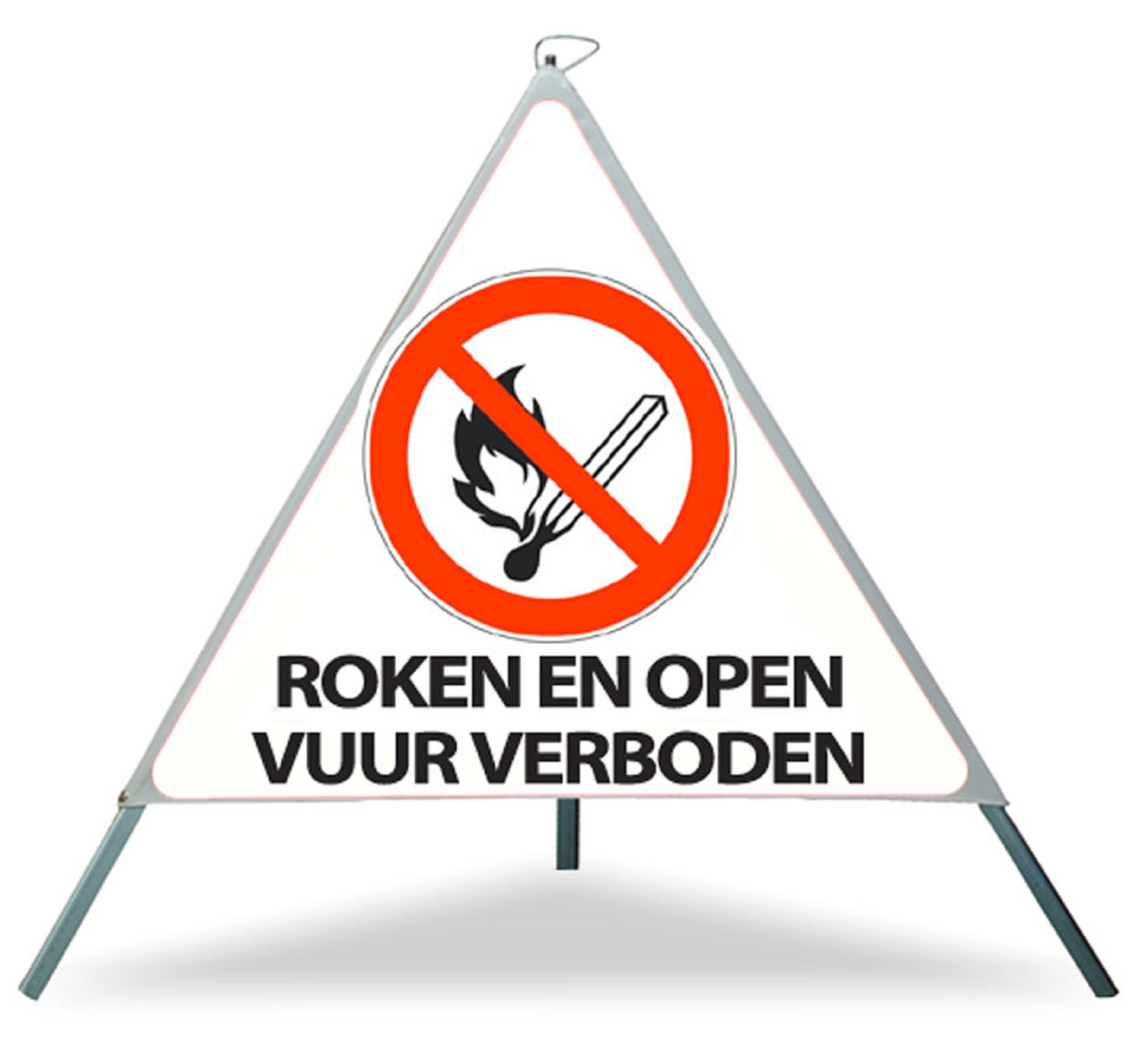 Paraplustandaard 3x open vuur 70 cm fluor