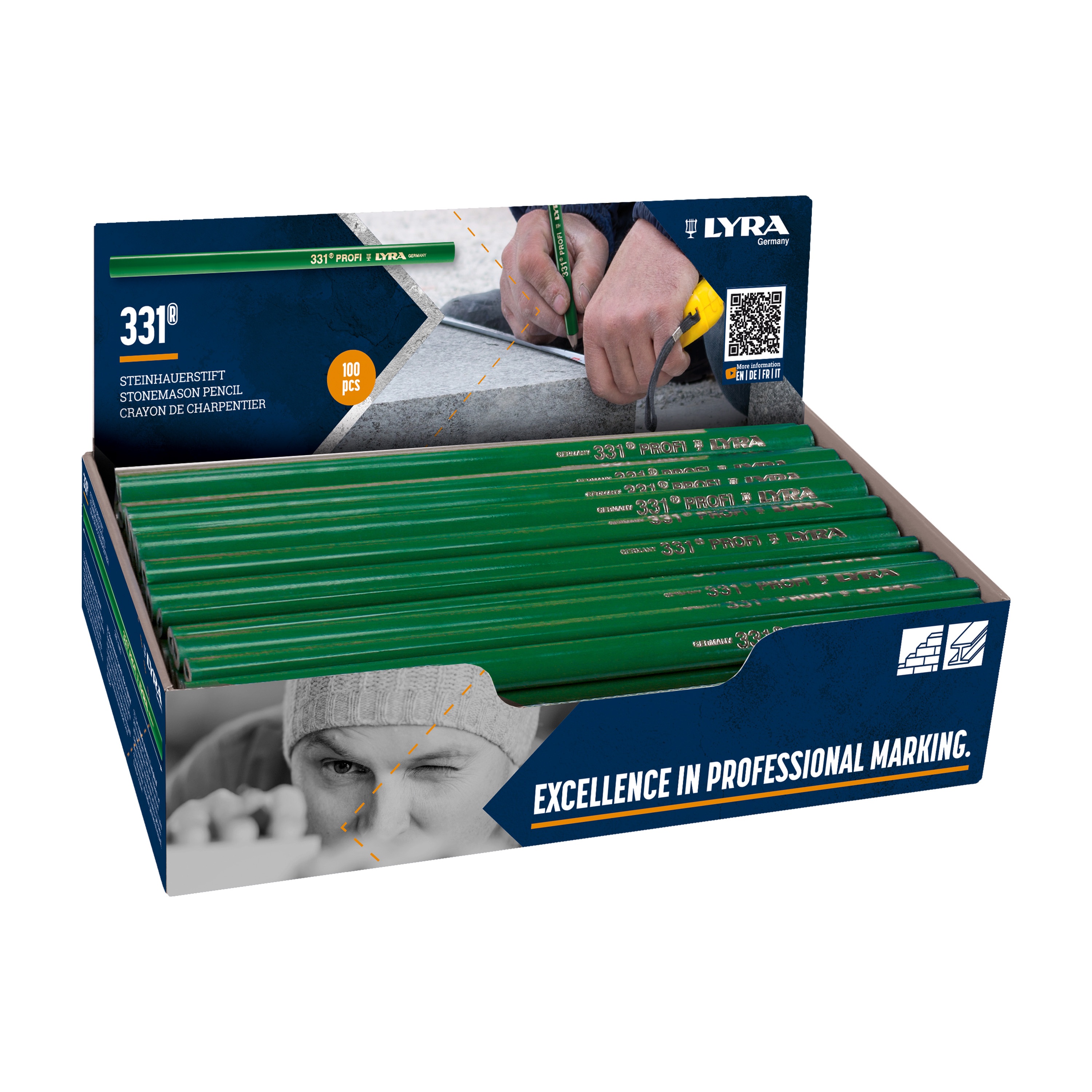 Timmermans/steenhouwer potlood groen 30 cm