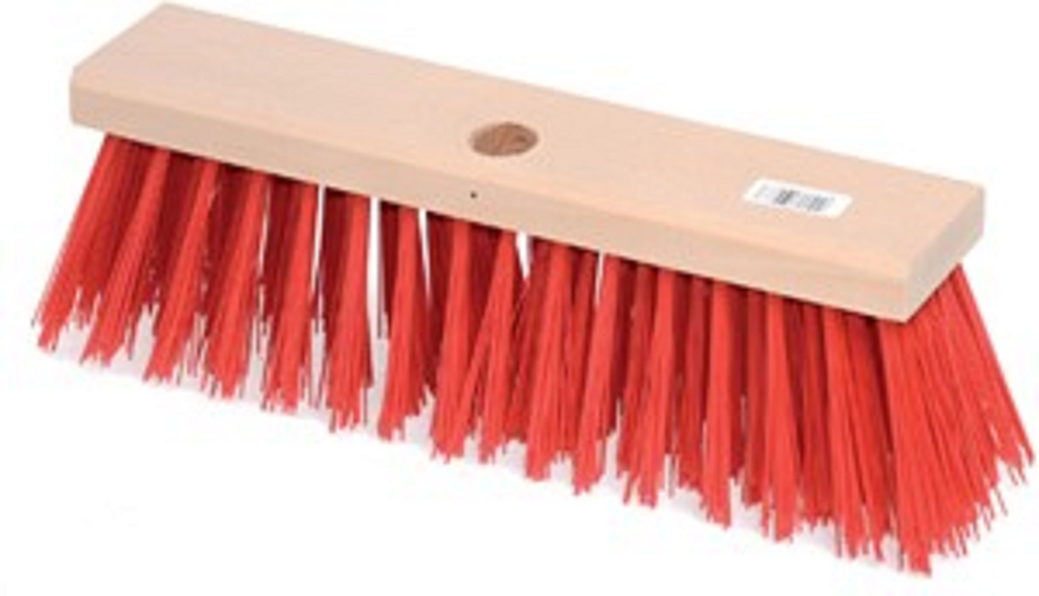 Straatbezem nylon 29cm rood