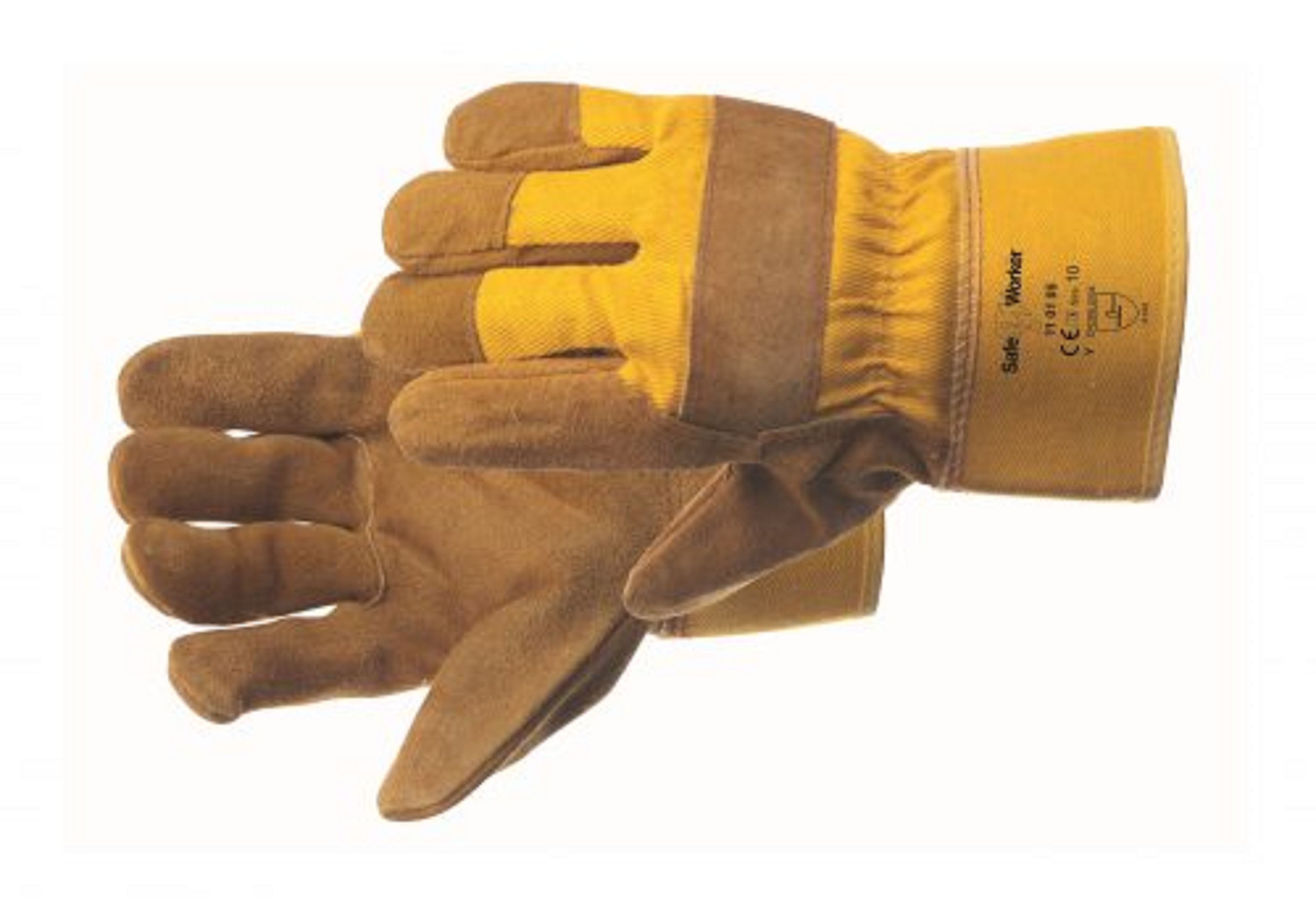 Handschoen SW 110107 foamgevoerd met gele kap XL (Dintel)