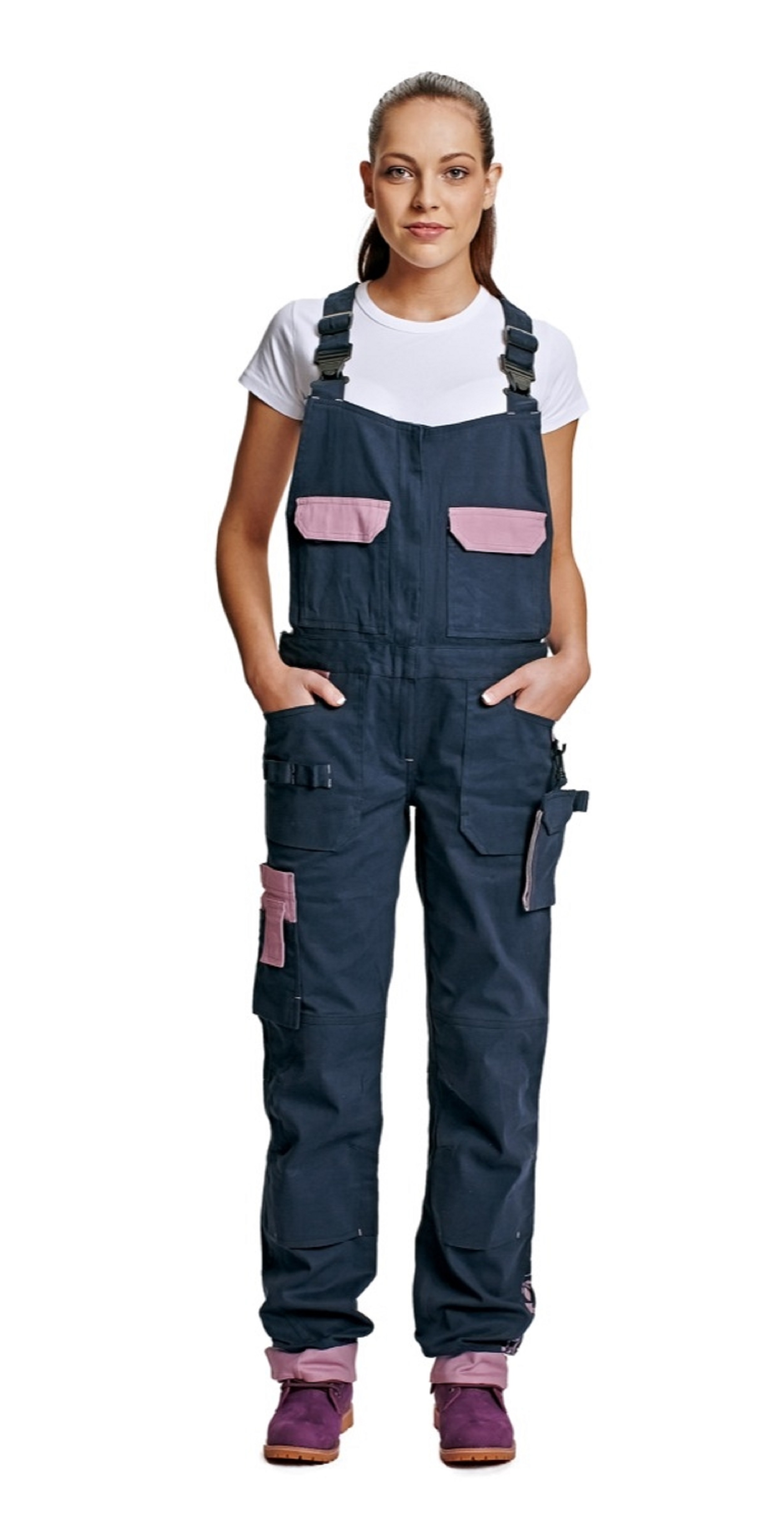 Dames Amerikaanse overall Yowie donk.blauw/paars, 48