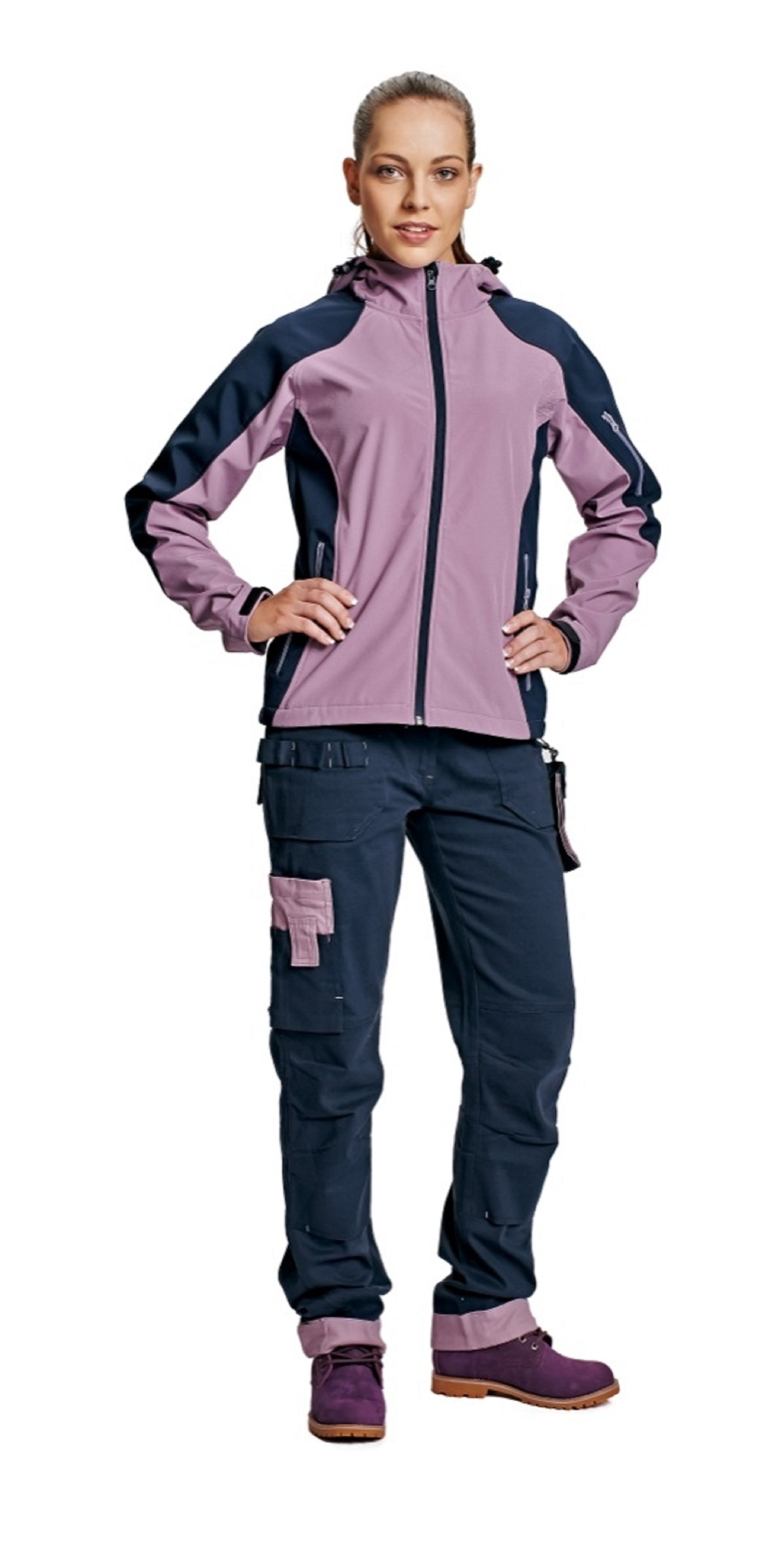 Dames Amerikaanse overall Yowie donk.blauw/paars, 44