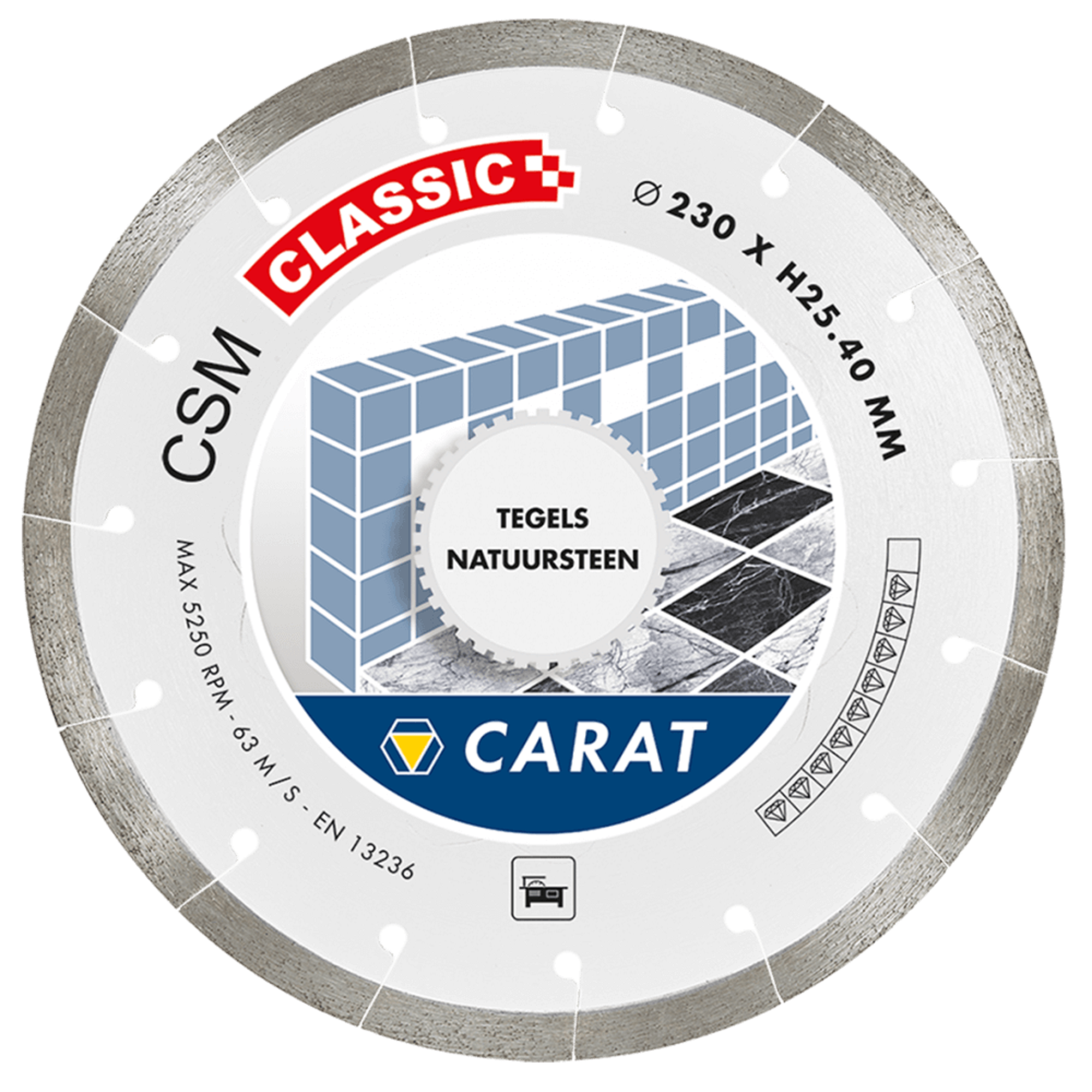 Zaagblad 350 x 25,4 CSM Classic tegel/natuursteen zaagtafel