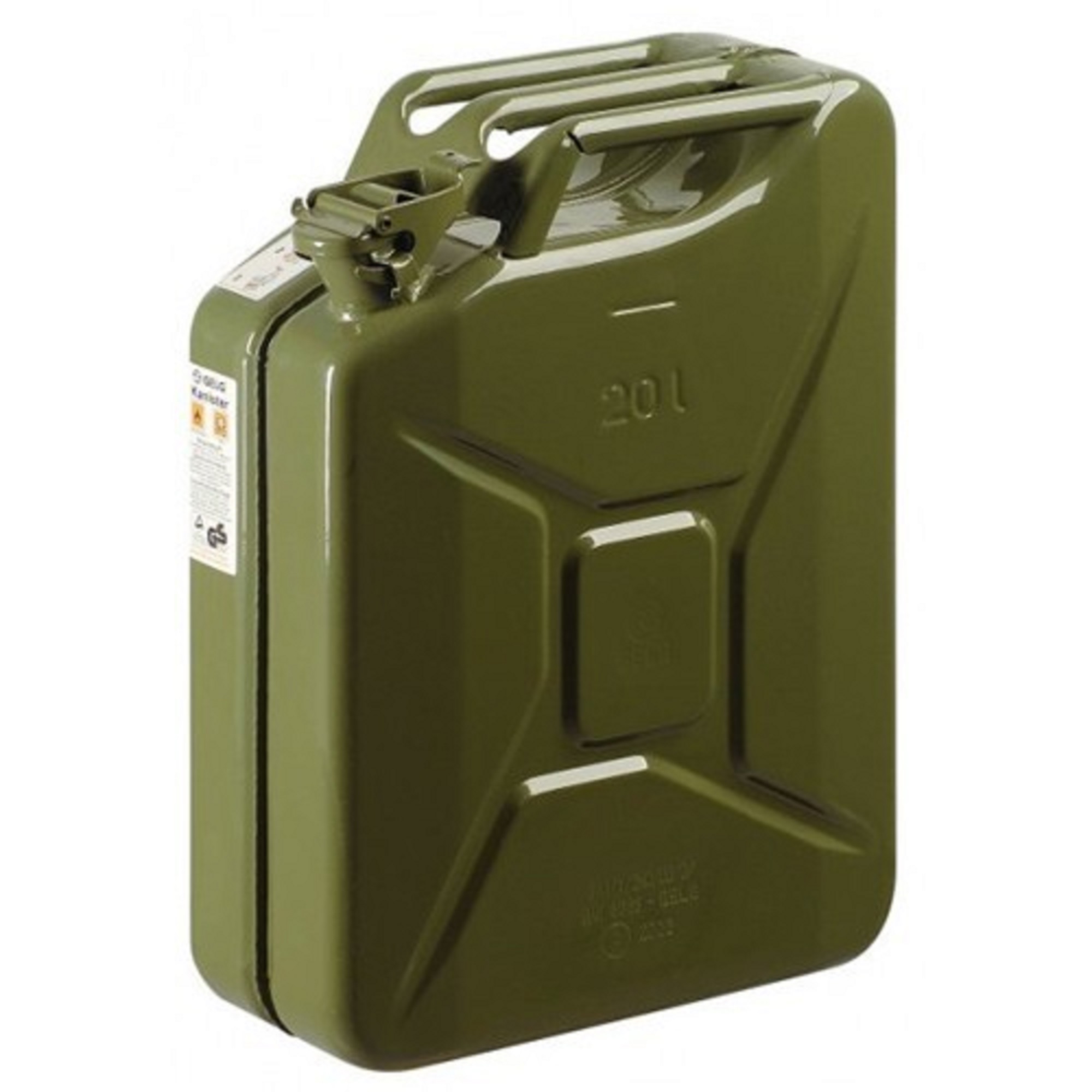 Jerrycan, stalen uitvoering 10 liter voor alle vloeistoffen