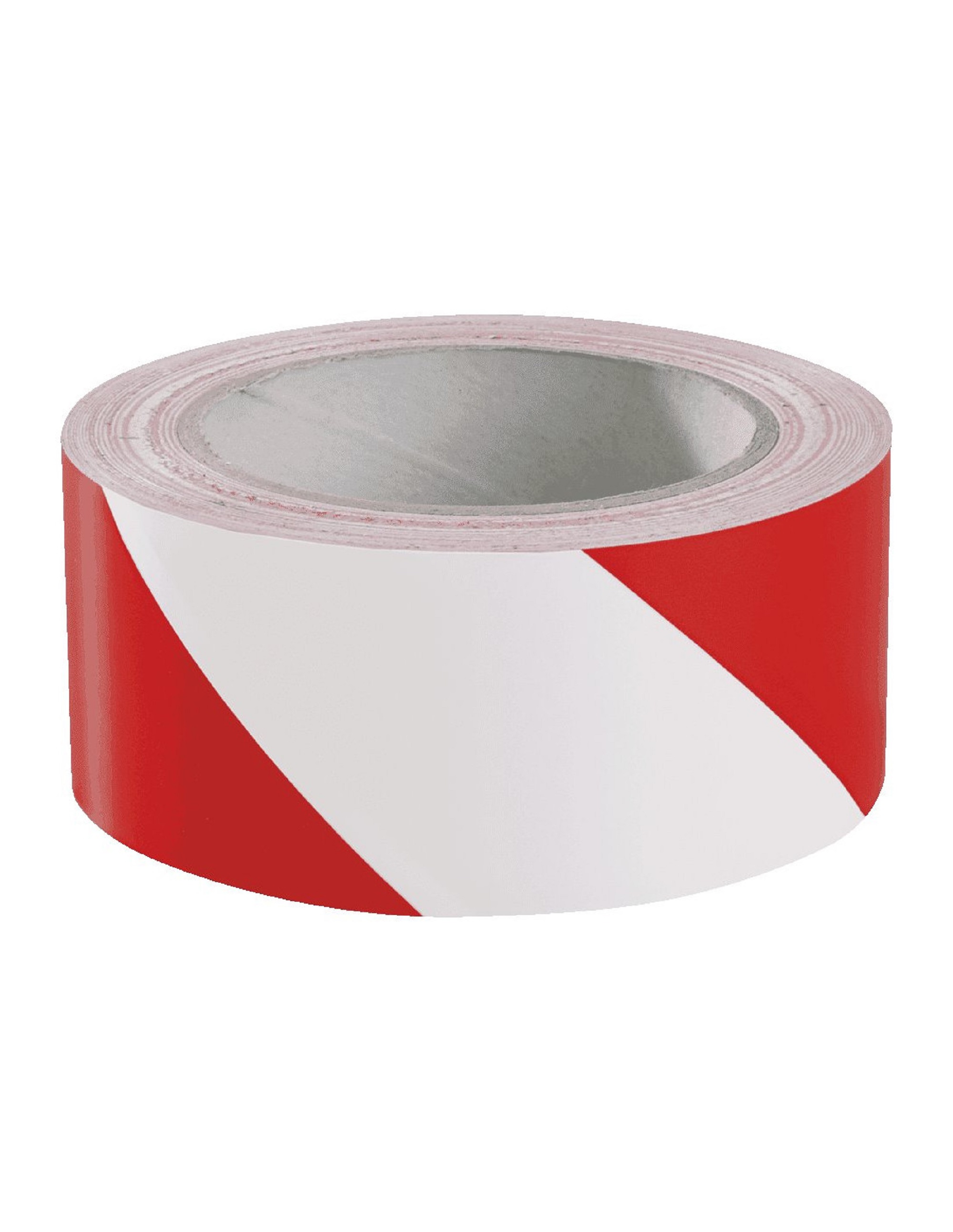 Tape markering rood/wit gelamineerd PVC 50mmx33m