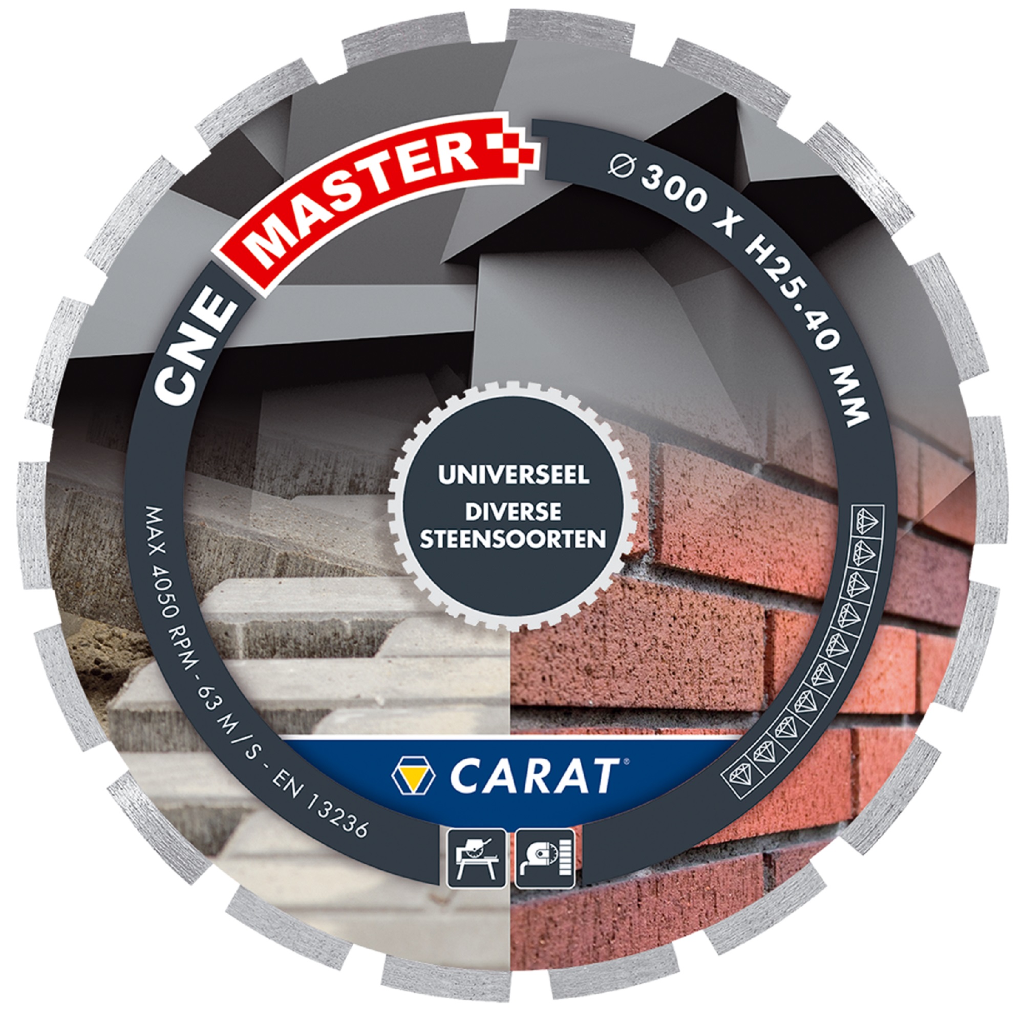 Zaagblad 350 x 25,4 CNE master (beton/keramiek combi)