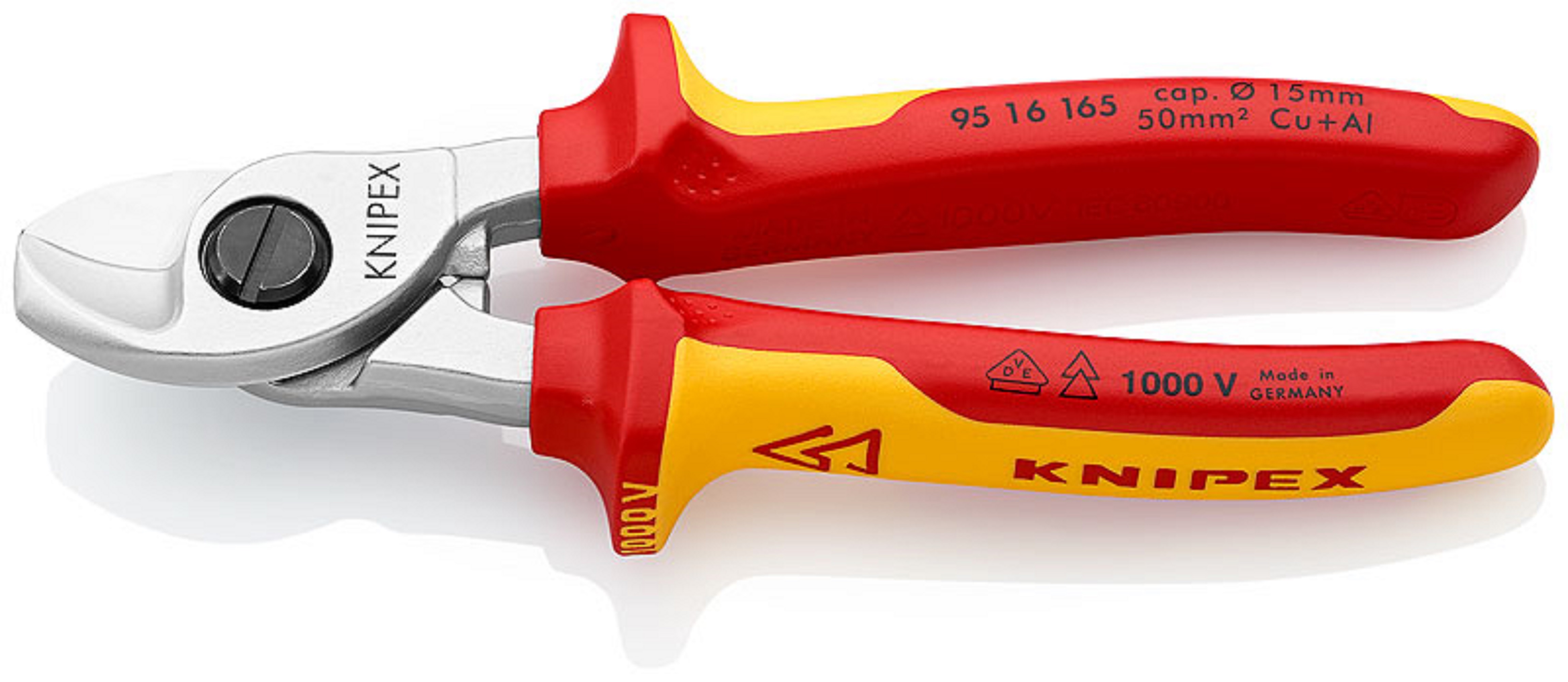 Knipex kabelschaar 165mm Ø 15-50mm VDE - 9516165